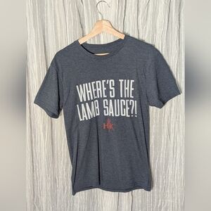 🔥Hell's Kitchen🔥 'Where's the Lamb Sauce?!' T-Shirt, Heather Blue